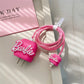Iphone Charger Case Cover - Barbie - 4 Piece Set (With Wire Protector)