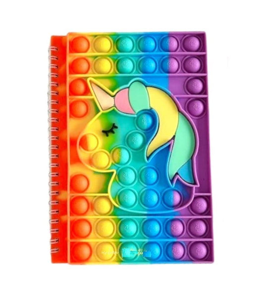 Unicorn Pop-it Diary Spiral Notebook A5 Size