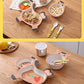 5 Piece Mealtime Bamboo Dinnerware for Kids-Horse Version 1