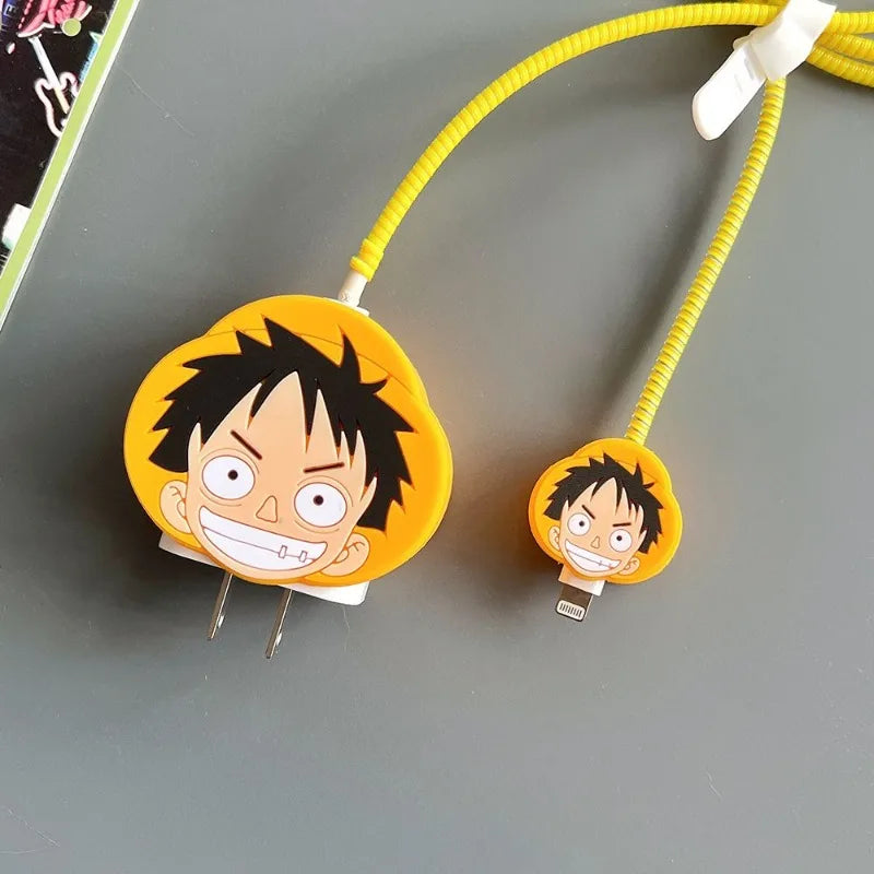 Iphone Charger Case Cover - One Piece Luffy - 4 Piece Set