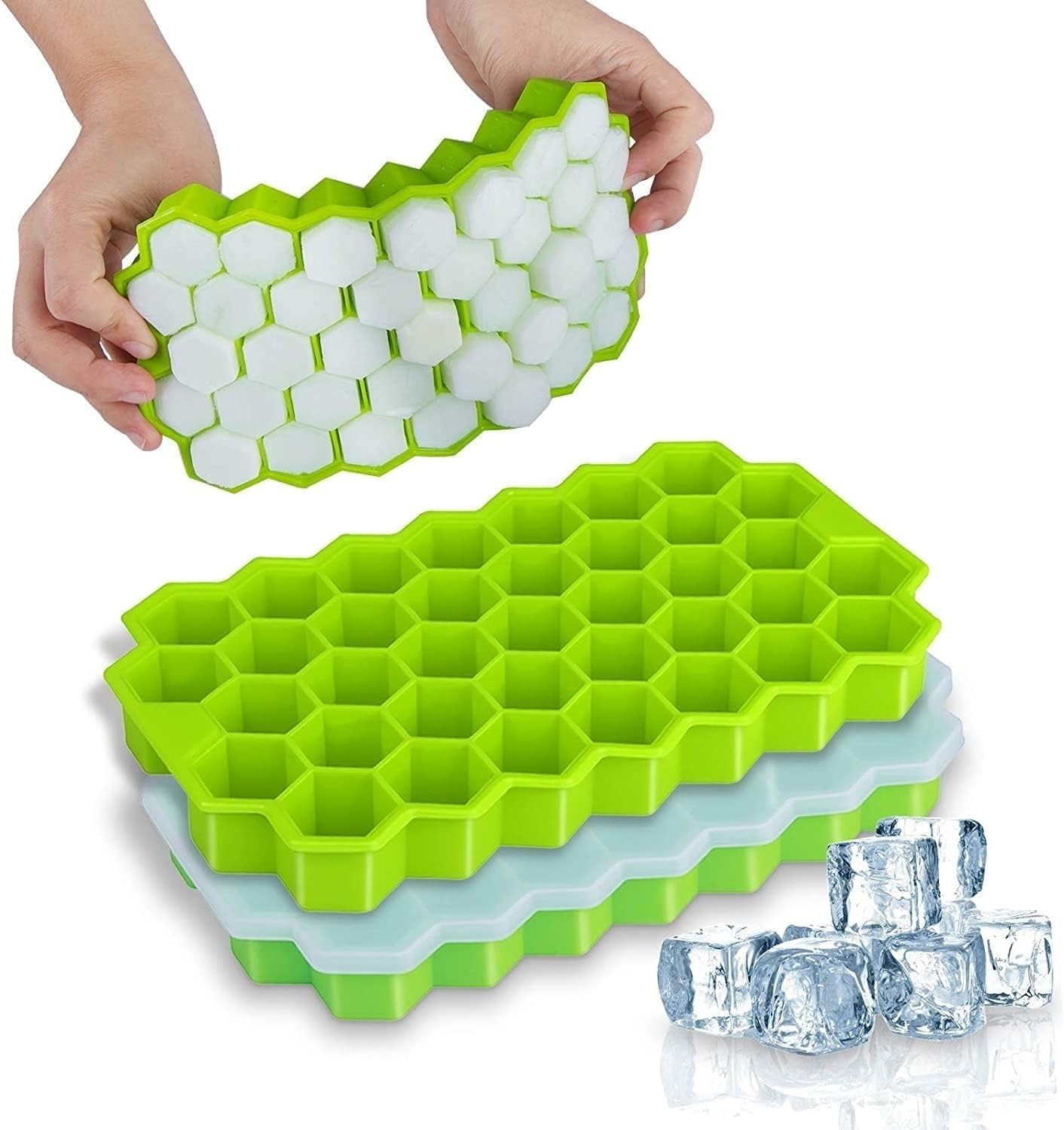 Silicone Honeycomb Ice Cube Tray Set of 2