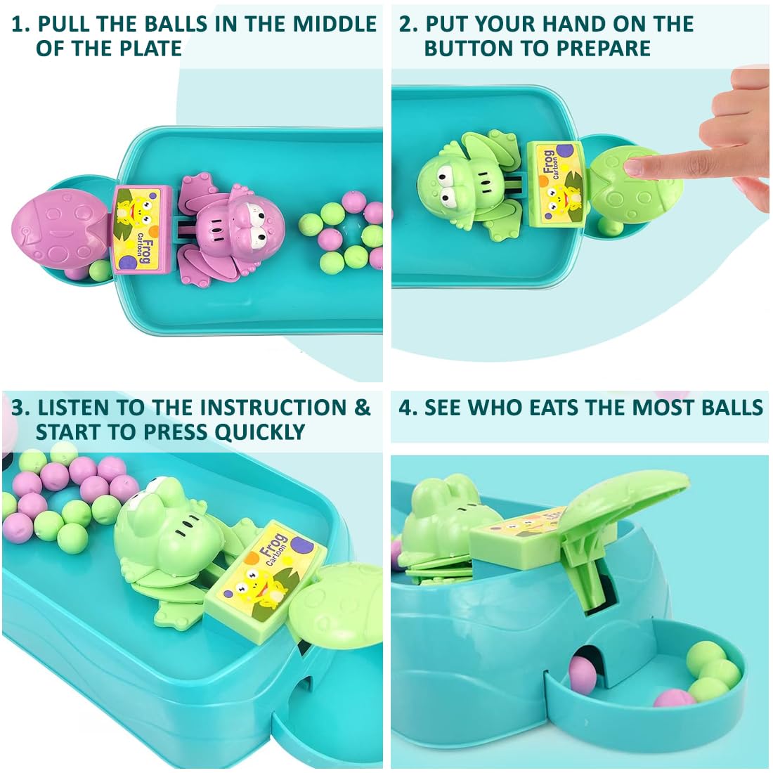 Hungry Frogs Game For Kids-2 PLAYER SET