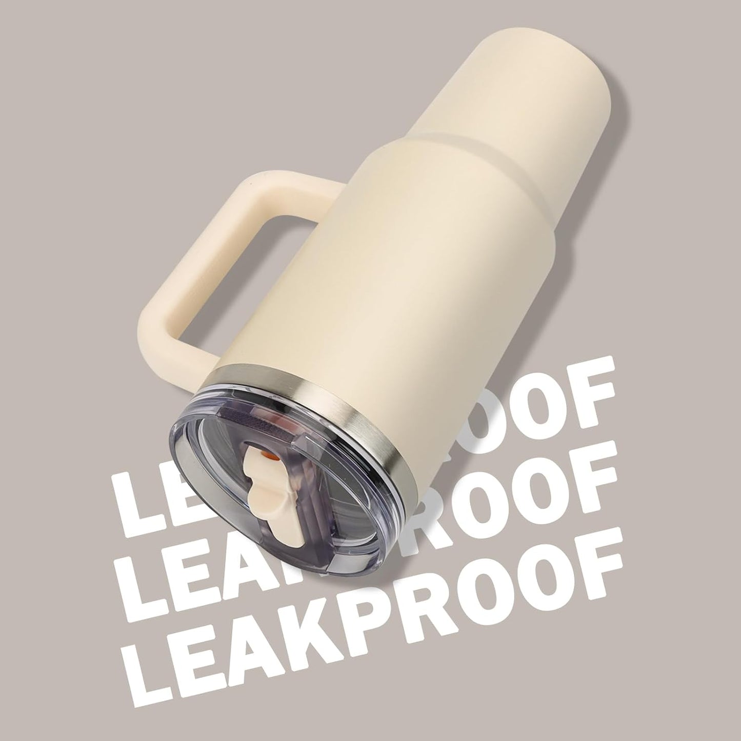 Tumbler with Leakproof Lid, Built-In Straw 1200 ML