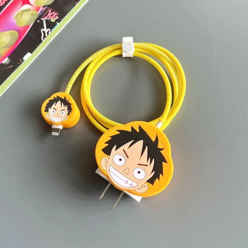 Iphone Charger Case Cover - One Piece Luffy - 4 Piece Set