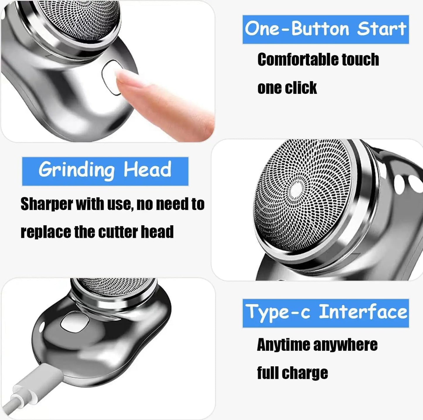 Rechargeable Mini Electric Shaver for Unisex