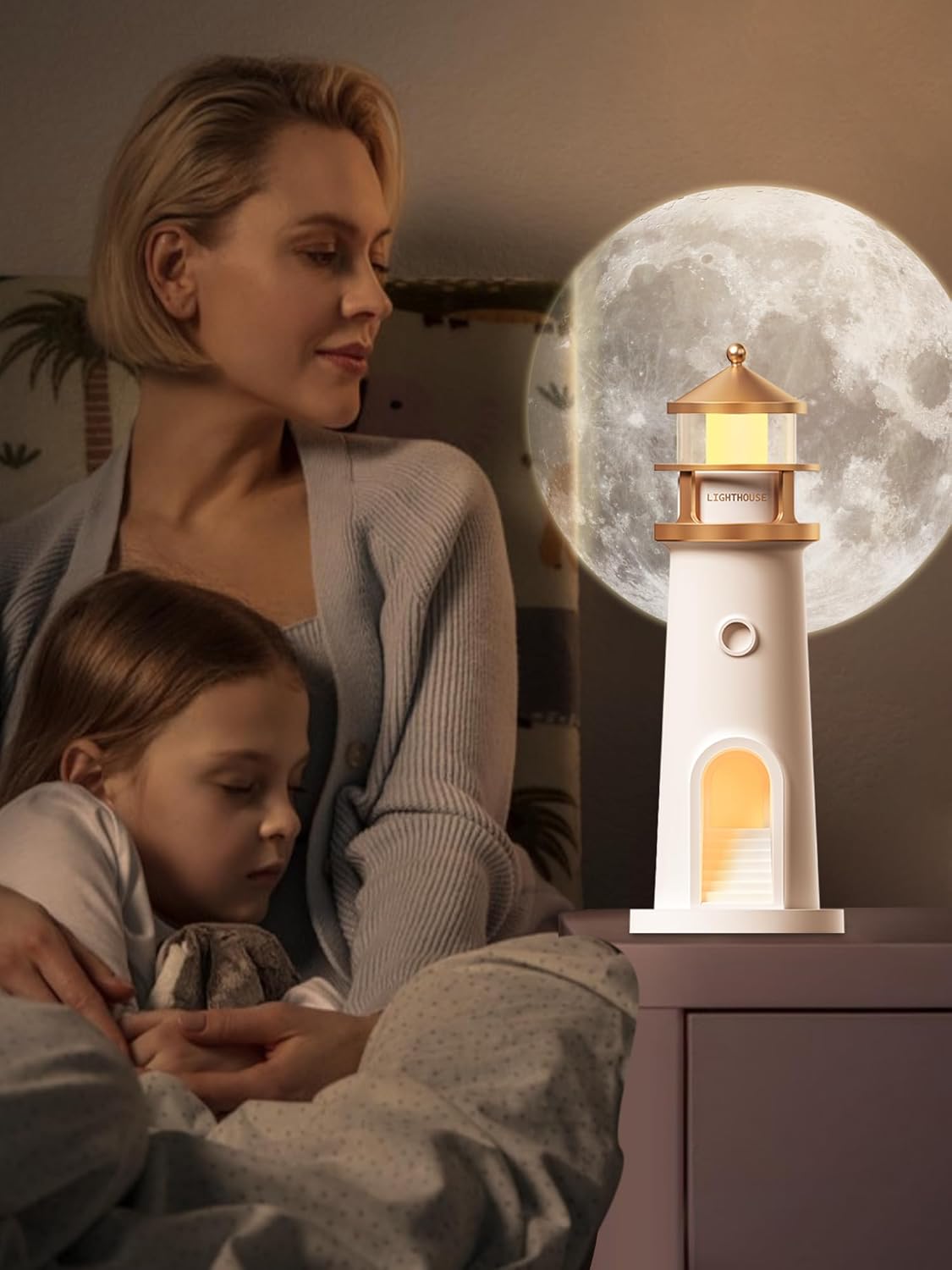 Lighthouse Moon Projector Night Lamp