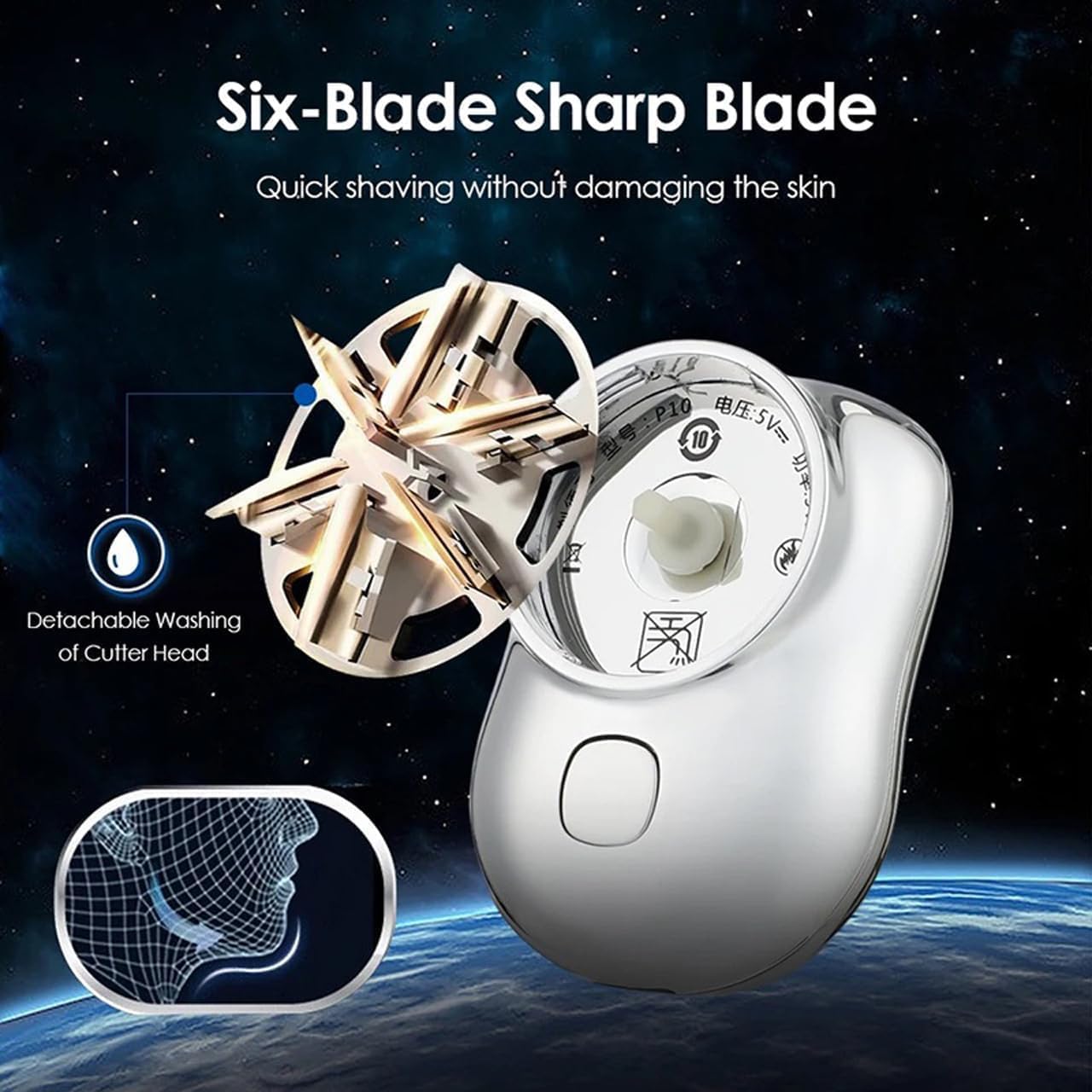 Rechargeable Mini Electric Shaver for Unisex