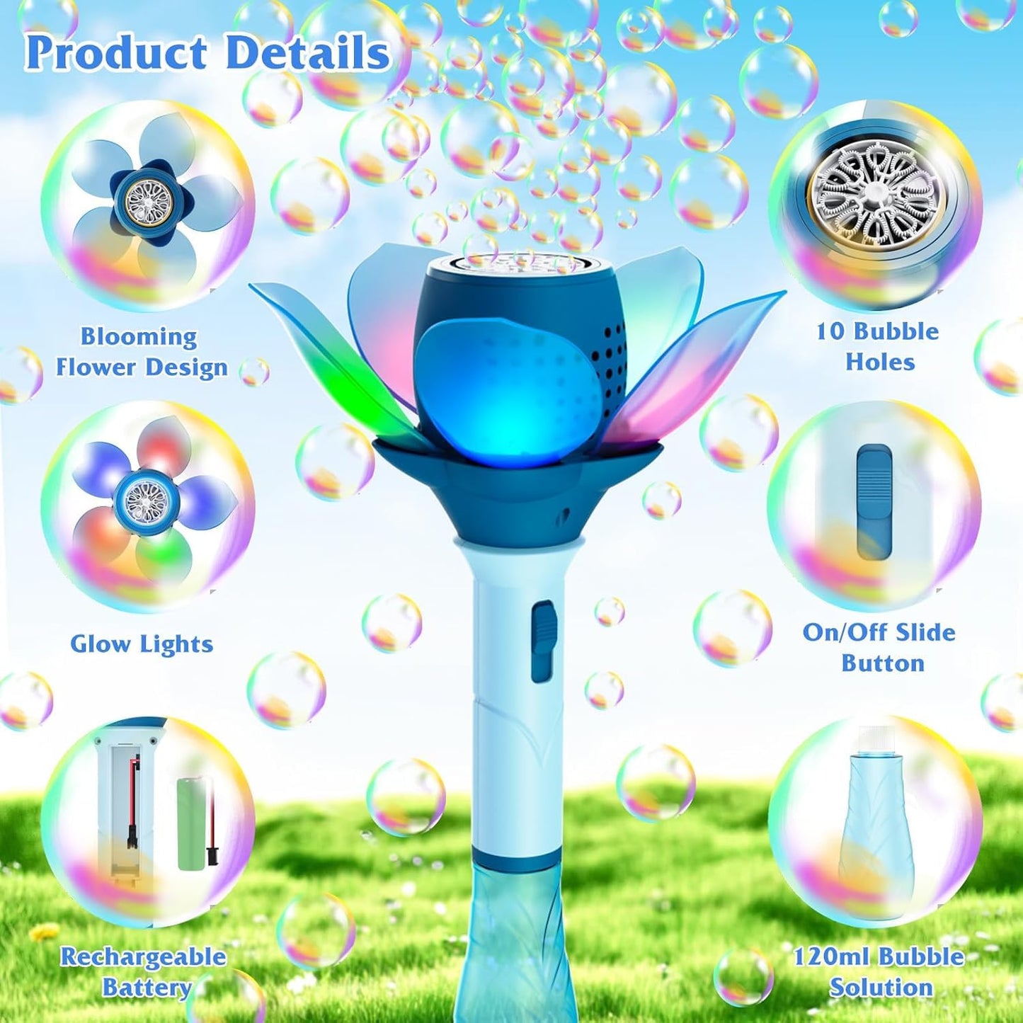 Electric Bubble Automatic Stick for Kids