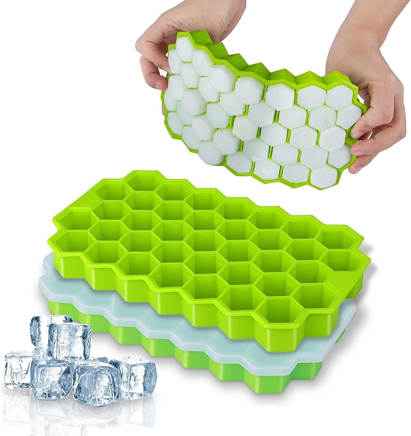 Silicone Honeycomb Ice Cube Tray Set of 2