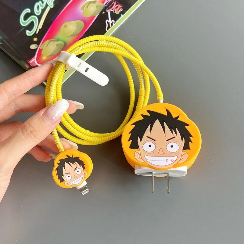 Iphone Charger Case Cover - One Piece Luffy - 4 Piece Set