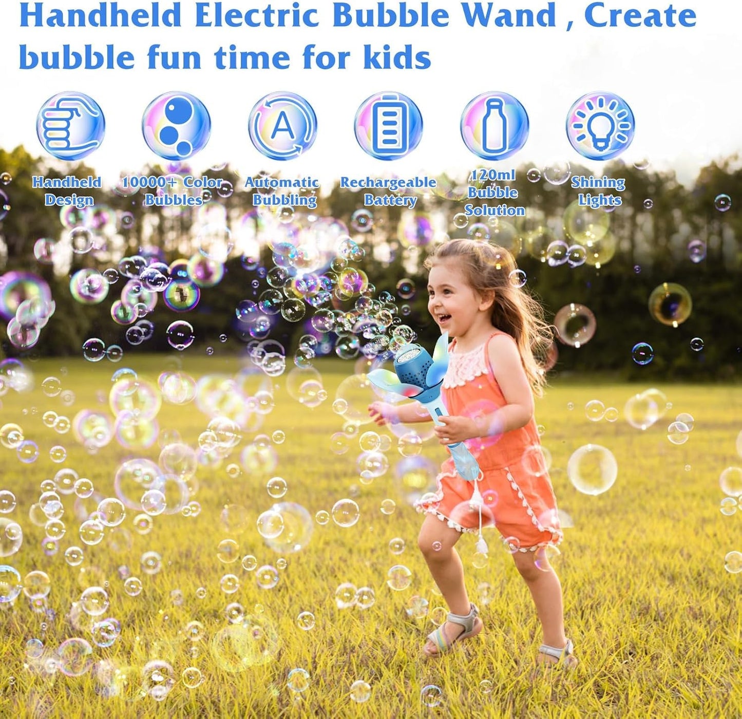 Electric Bubble Automatic Stick for Kids