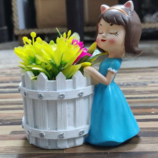 Cute Girl Flower Pot