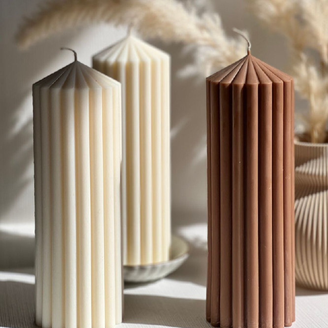 Ribbed Tower Candles