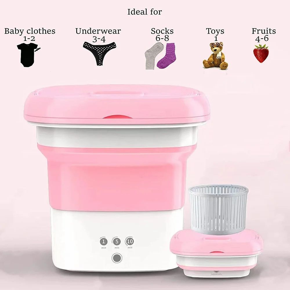 Semi-Automatic Mini Foldable Washing Machine