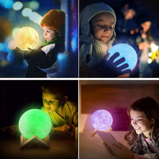 3D Moon Color Changing Lamp