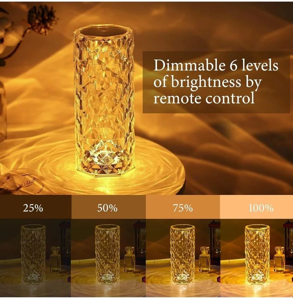 Rose Crystal Touch Lamp
