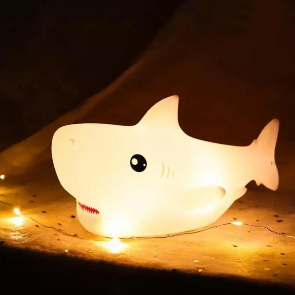 Shark Fish LED Touch Silicon Lamp