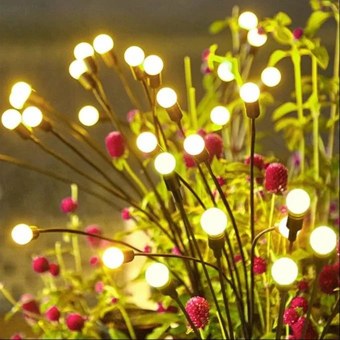 Solar Starburst Garden Lights (Set of 2, 8 bulbs each)